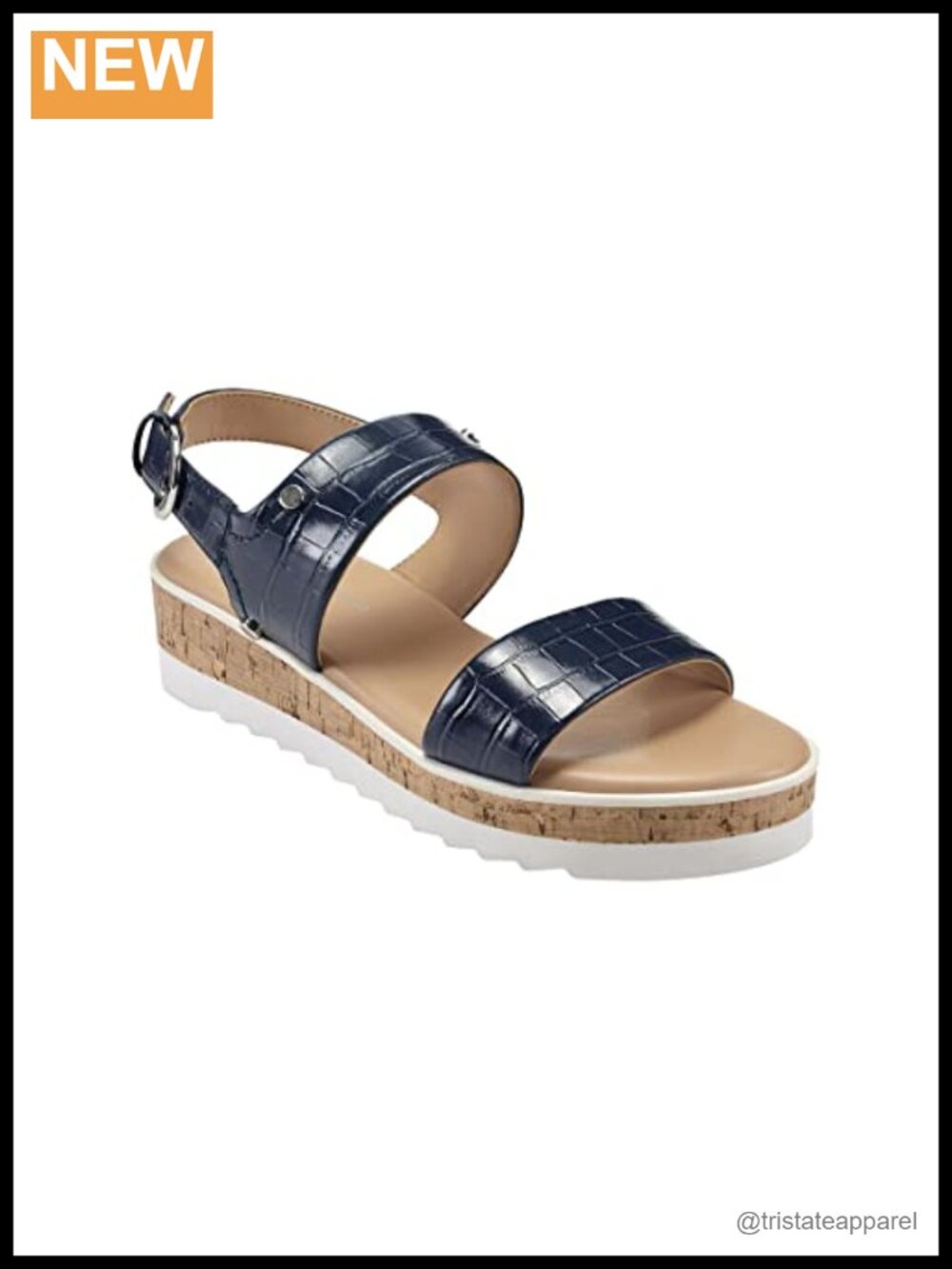 Marc Fisher Gordy Faux Leather Platform Slingback Sandals Open Toe